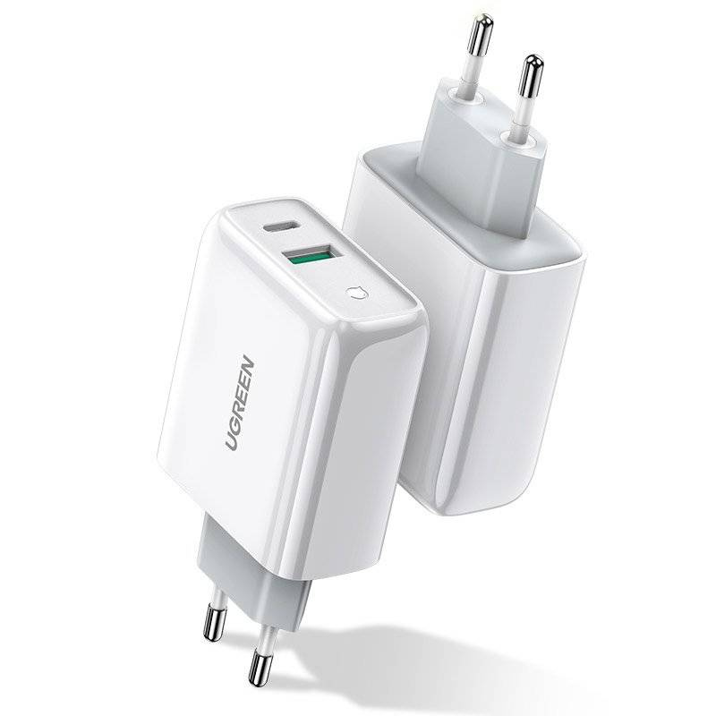 Зарядно устройство Ugreen 60468 Fast USB Type C / USB 36W Quick Charge 3.0