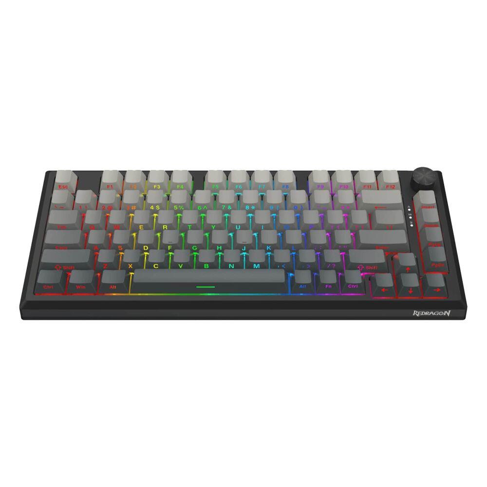 Bluetooth и безжична механична геймърска клавиатура Redragon Penumbra Pro K687GG-RGB-PRO с RGB осветление - черна - Image 3