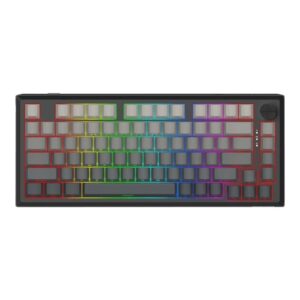 Bluetooth и безжична механична геймърска клавиатура Redragon Penumbra Pro K687GG-RGB-PRO с RGB осветление - черна