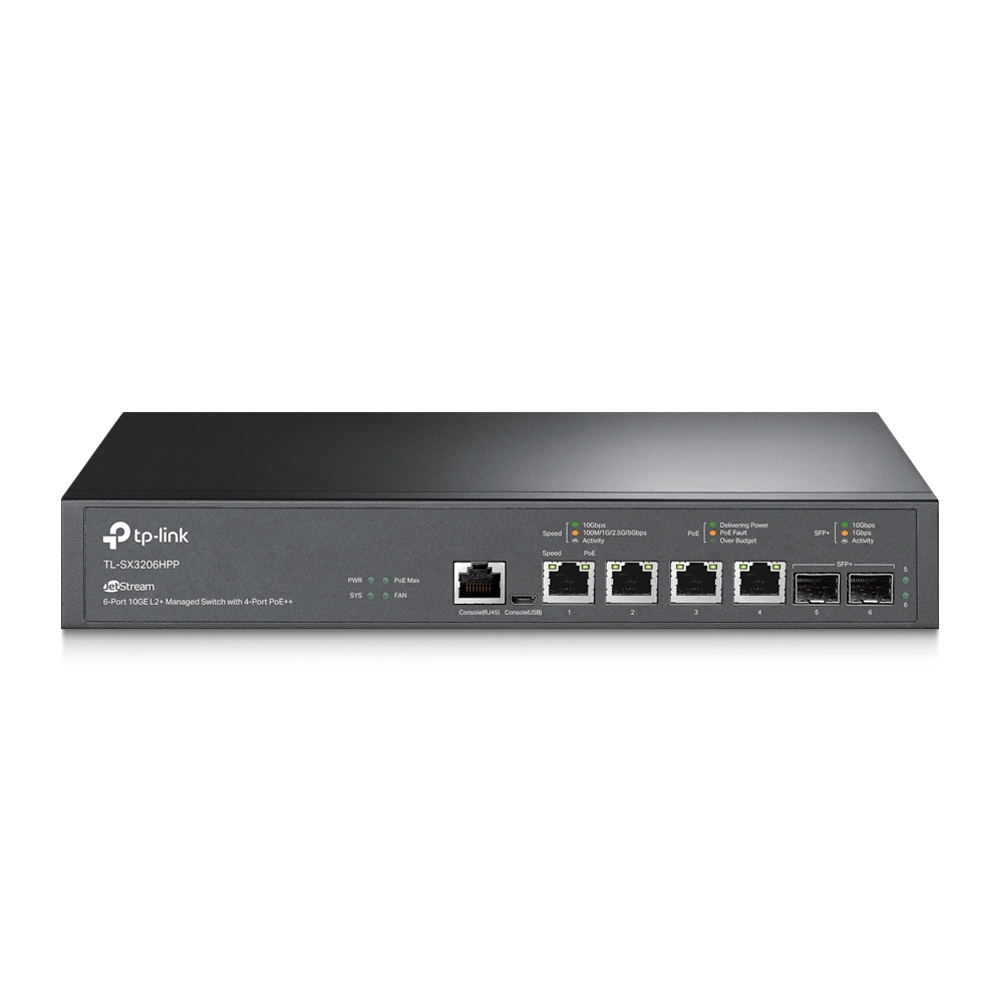 Комутатор TP-Link TL-SX3206HPP JetStream 10GE L2+ Managed 6-портов - Image 3
