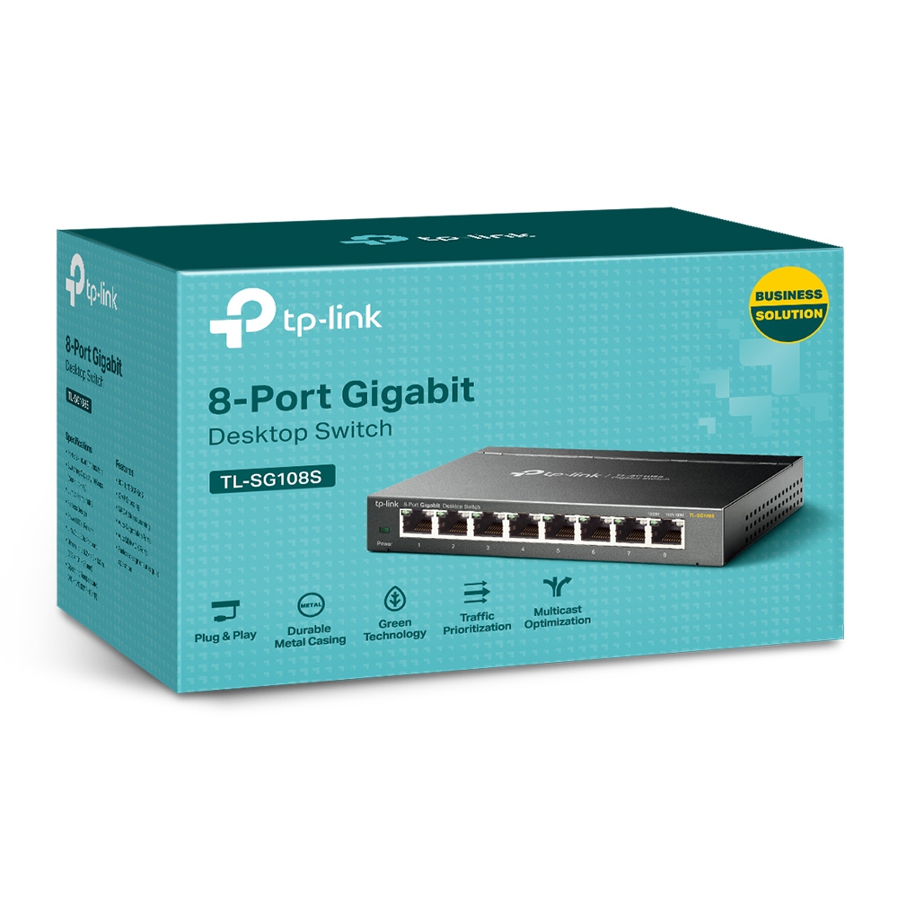 8-портов гигабитов комутатор TP-LINK TL-SG108S - Image 2