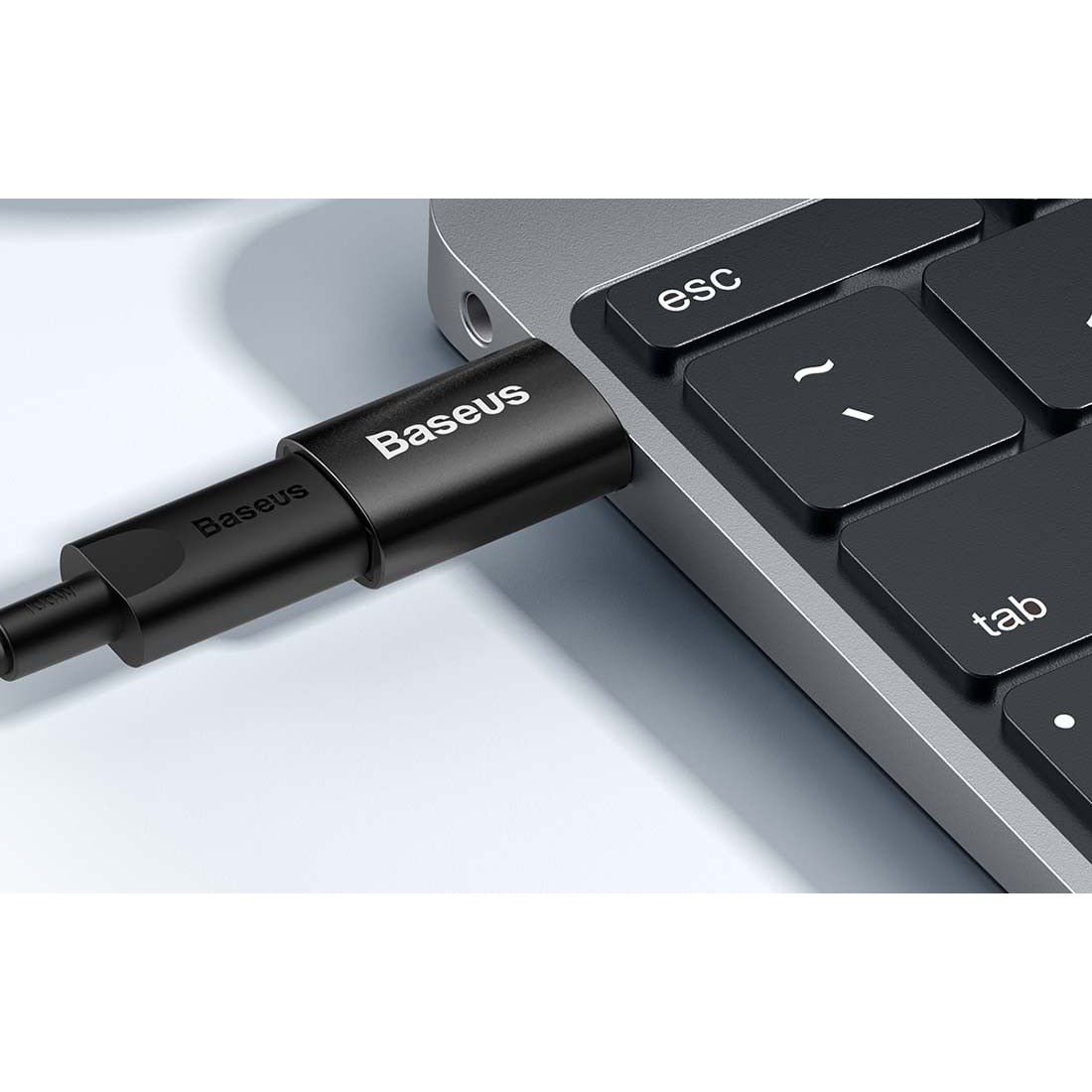 Адаптер Baseus Ingenuity USB-A мъжко към USB-C женско adapter OTG (USB 3.1) за мобилни устройства с USB-C порт ZJJQ000101 - черен - Image 5