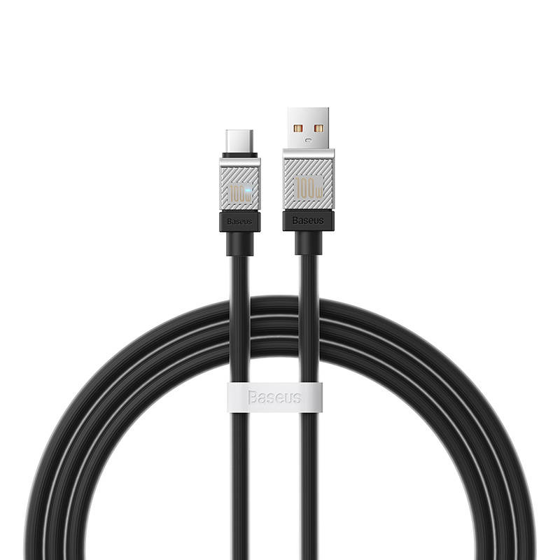 Кабел Baseus CoolPlay USB към USB-C 100W 2м CAKW000701 - черен - Image 3