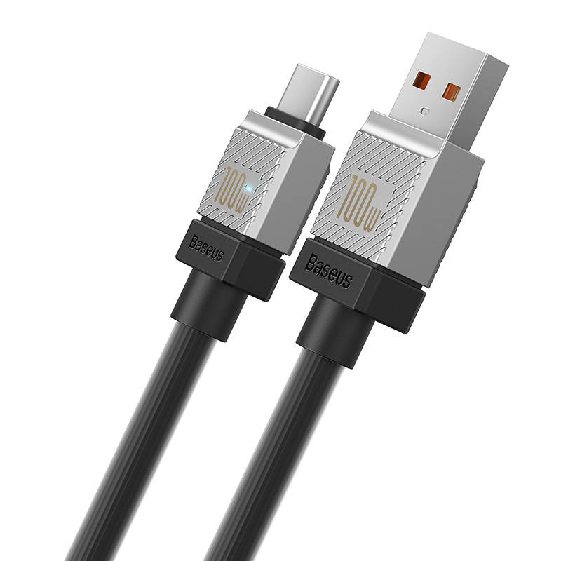 Кабел Baseus CoolPlay USB към USB-C 100W 2м CAKW000701 - черен - Image 4