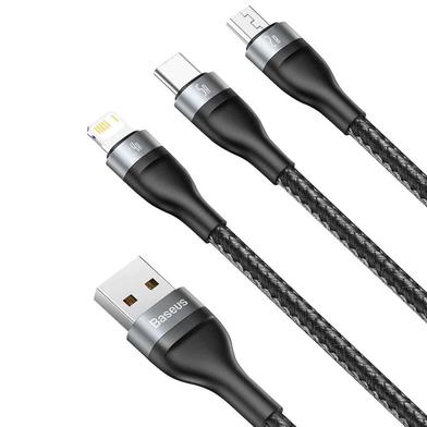 Кабел за данни за бързо зареждане Baseus Flash Series Ⅱ USB към M L C 66W 1.2м CASS040001 - черен - Image 3