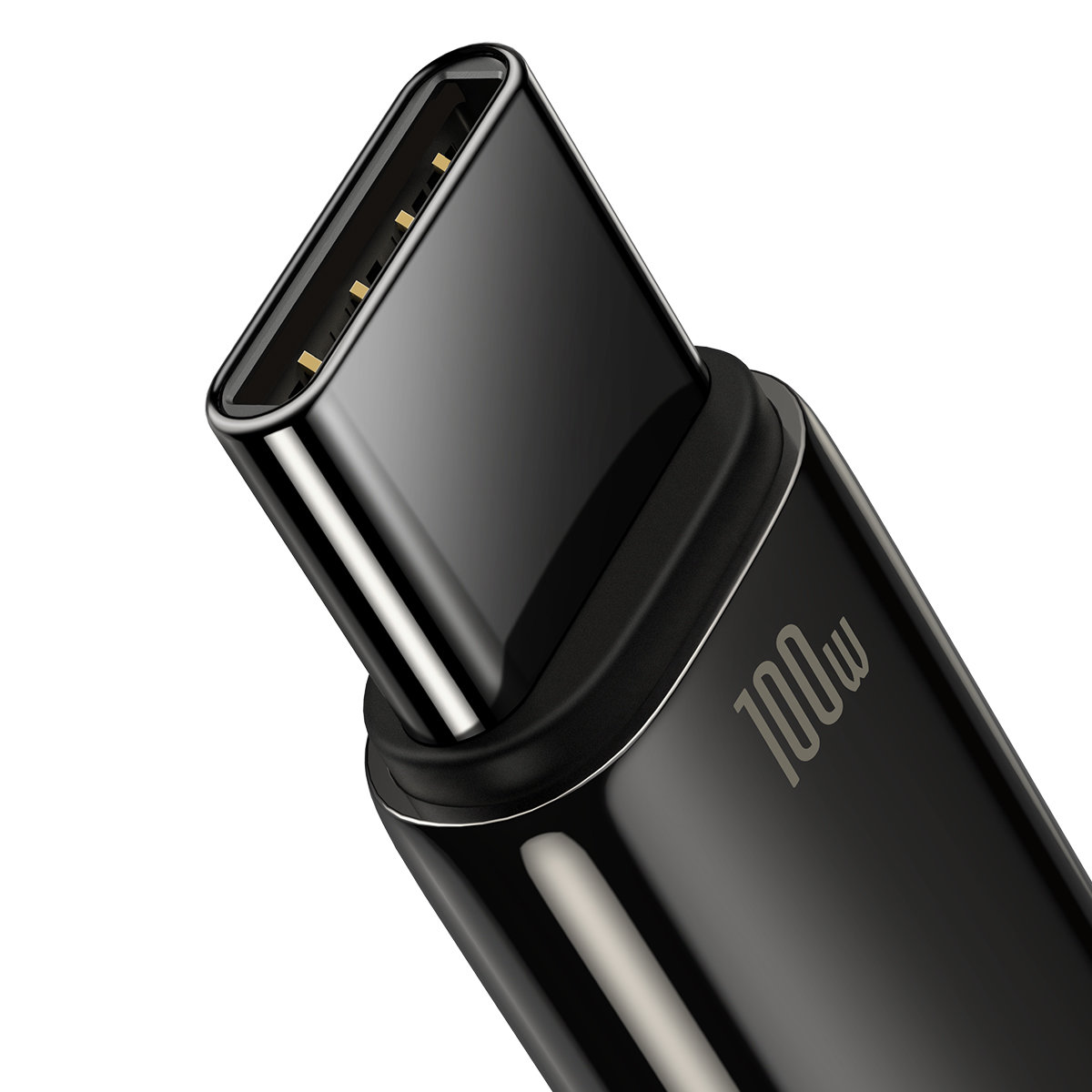 Кабел Baseus Tungsten Gold 100W USB-A към USB-C 2м CAWJ000101 - черен - Image 2