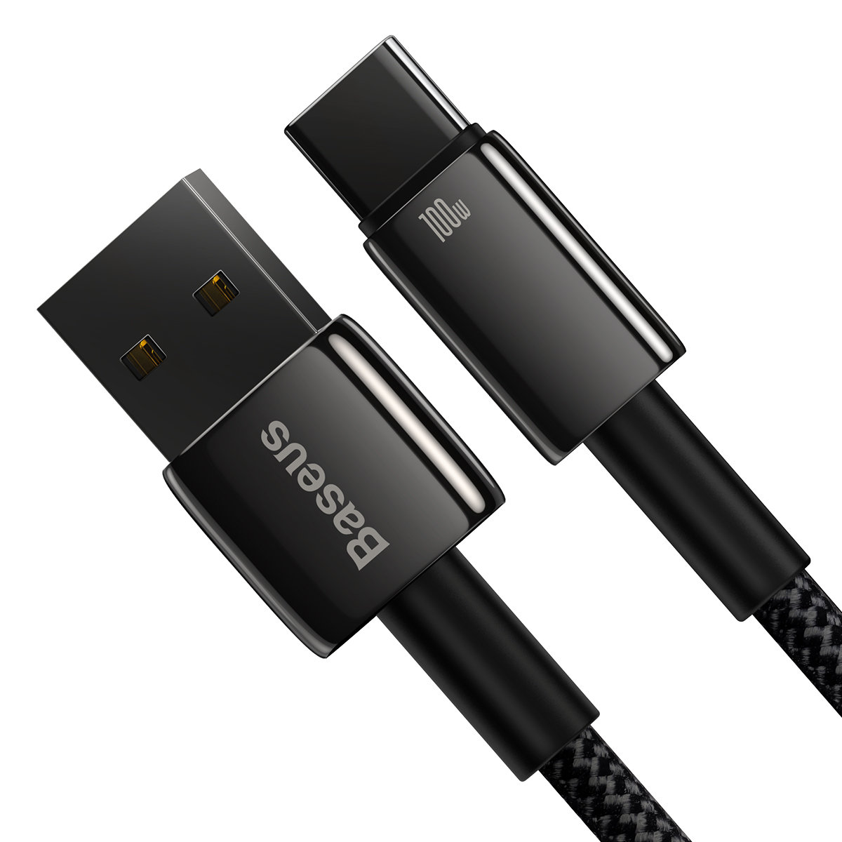 Кабел Baseus Tungsten Gold 100W USB-A към USB-C 2м CAWJ000101 - черен - Image 4
