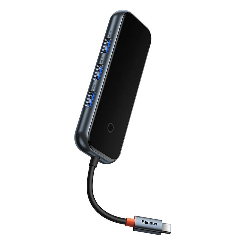 USB хъб Baseus AcmeJoy WKJZ010013 4-портов USB-C към 3xUSB 3.0 + USB-C PD - тъмносив - Image 4