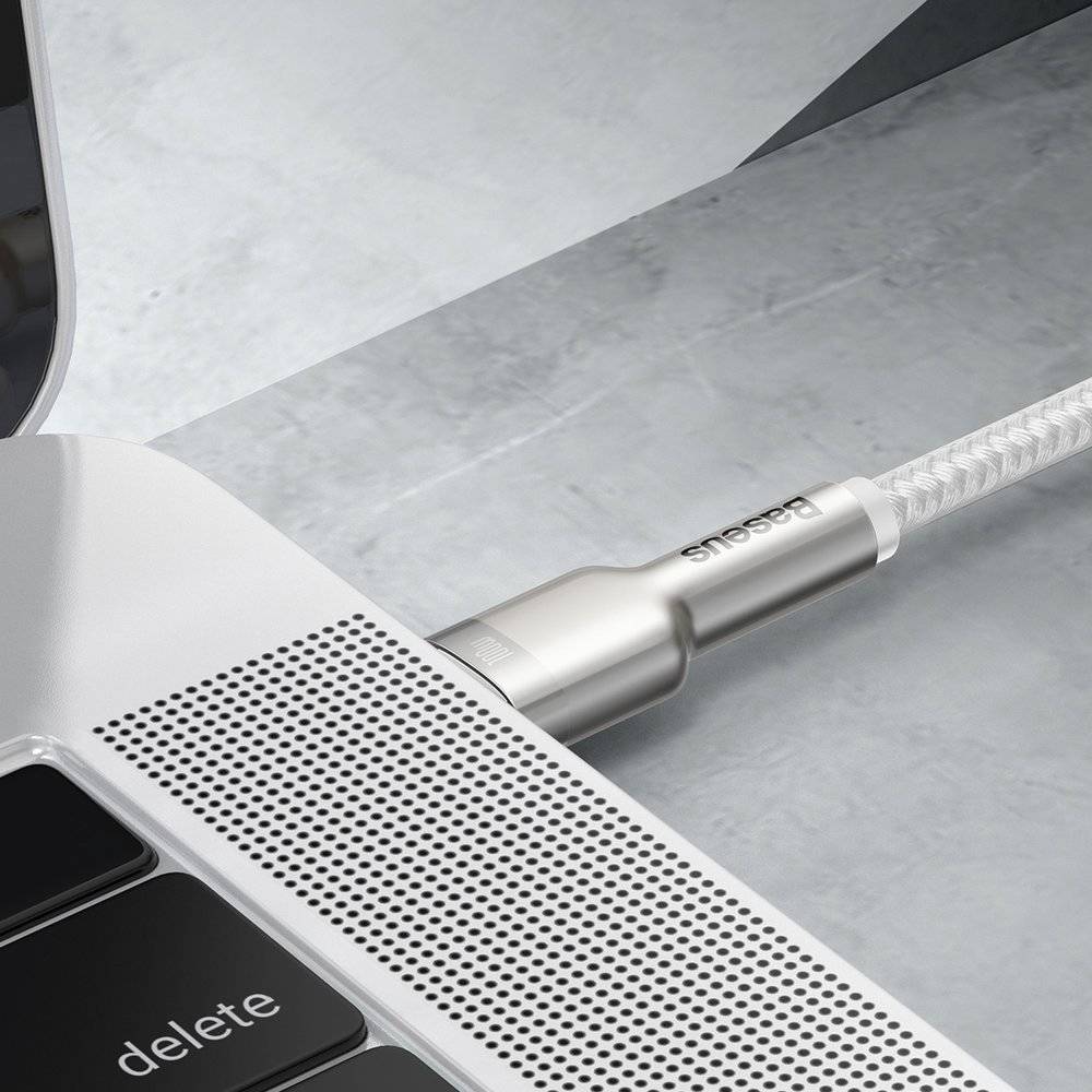 Кабел Baseus Cafule Series Type-C към Type-C, 100W, 2м, бял - Image 3