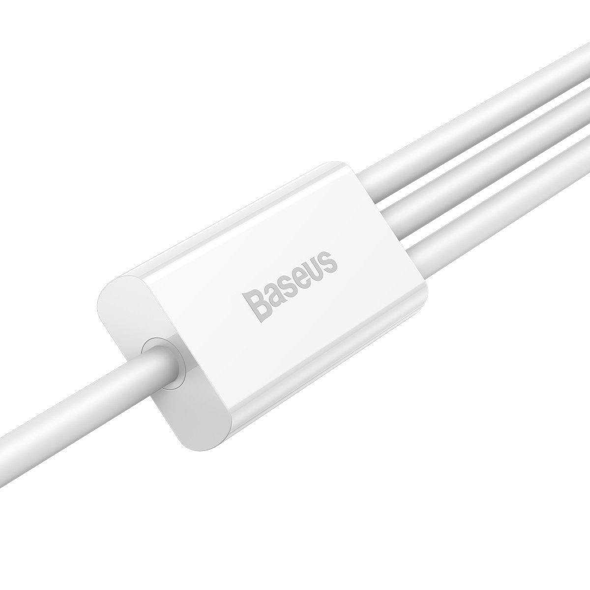 Кабел Baseus Superior 3 в 1 USB-А към Lightning, microUSB и USB-C, 1.5м, бял - Image 3