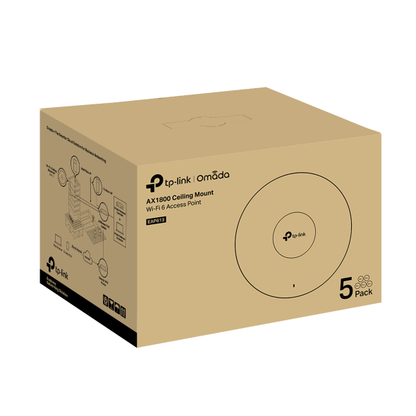 Точка за достъп TP-Link Omada EAP613(5-pack) AX1800 Ceiling Mount WiFi 6 - Image 2