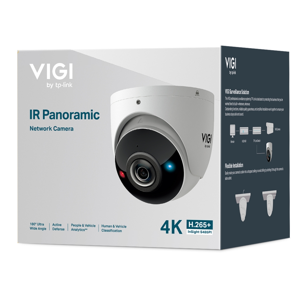 8MP IR панорамна куполна мрежова камера TP-Link VIGI InSight S485PI - Image 4