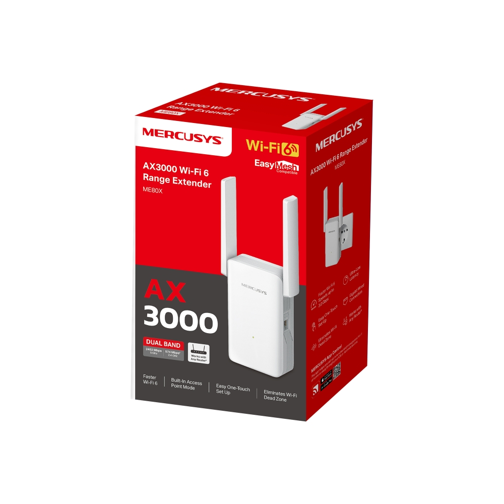 Удължител на обхват Mercusys ME80X AX3000 - Image 2