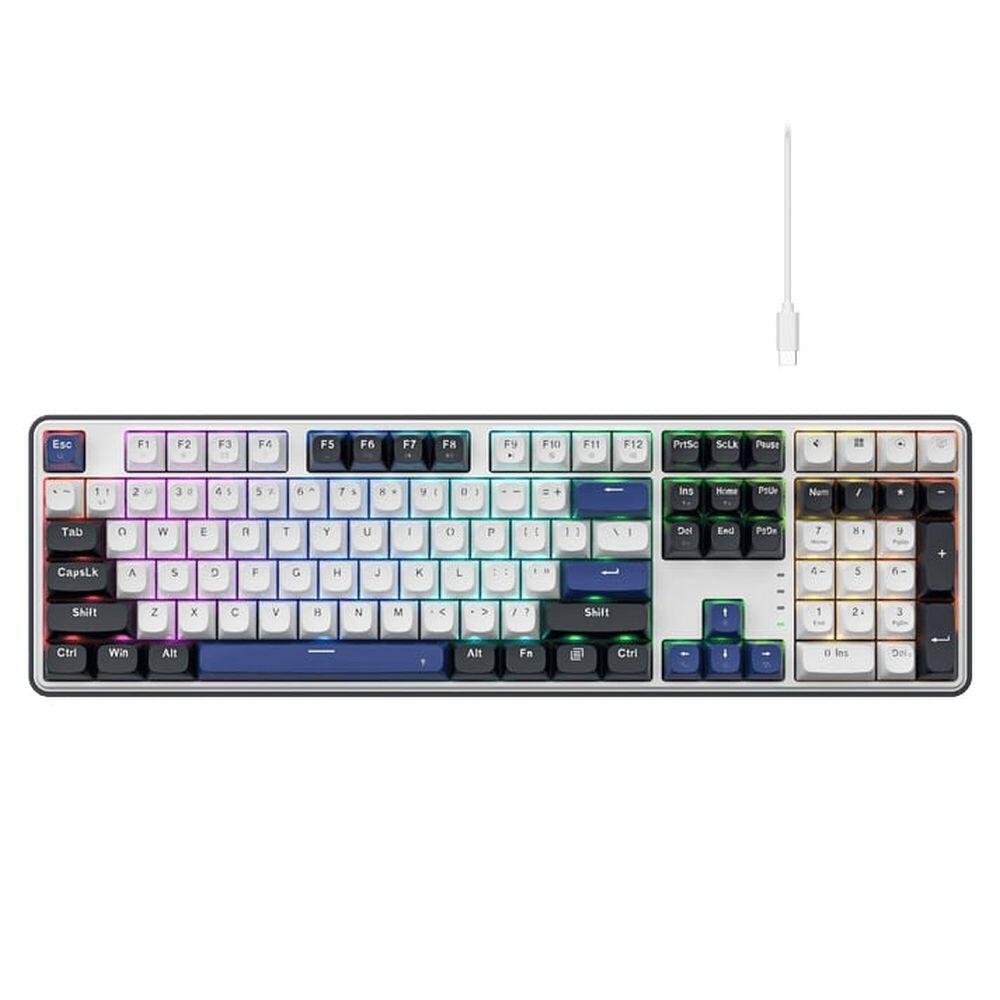 Механична геймърска клавиатура Redragon Wyvern K689WBB-RGB с RGB подсветка - бяло/синьо - Image 3