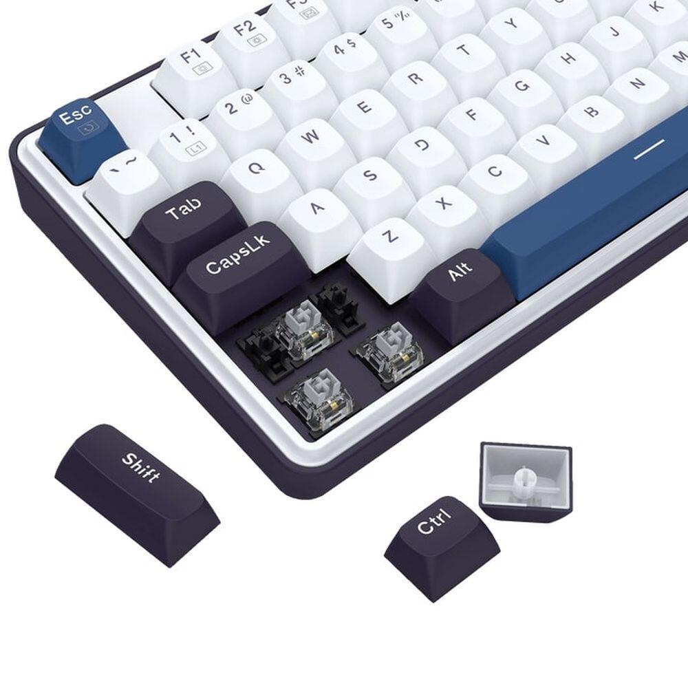 Механична геймърска клавиатура Redragon Wyvern K689WBB-RGB с RGB подсветка - бяло/синьо - Image 5