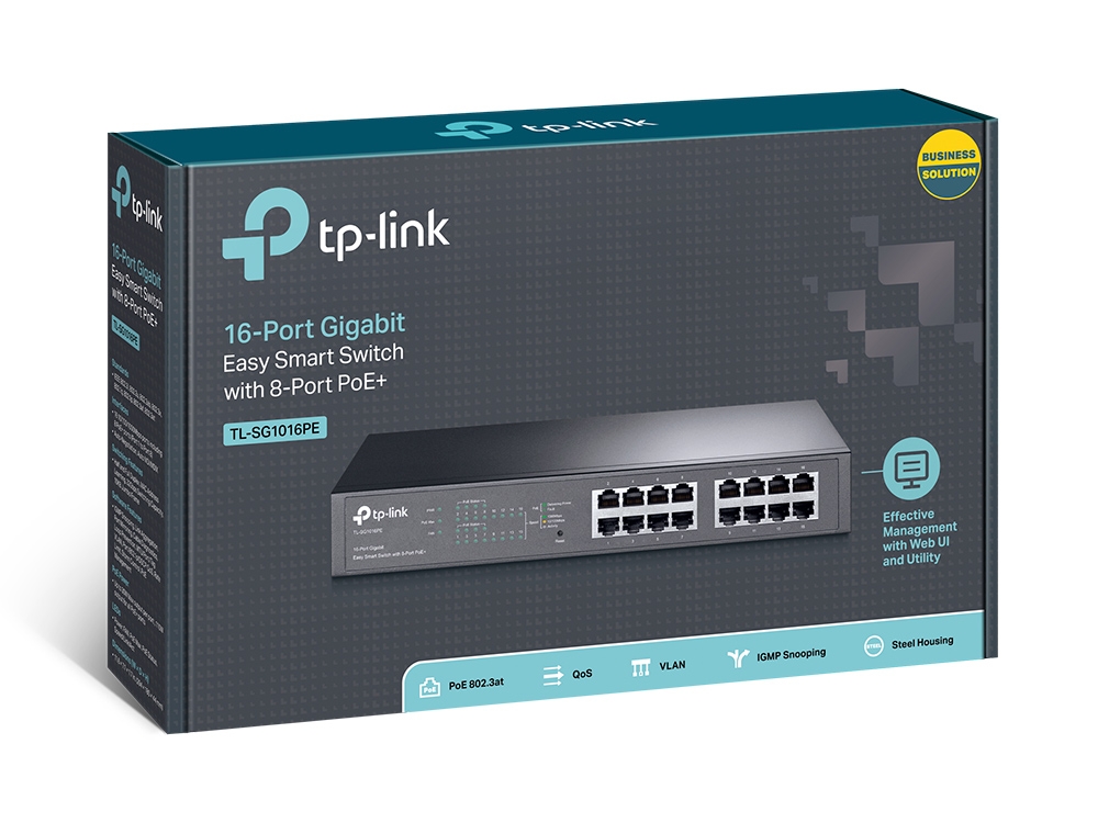 Комутатор TP-Link TL-SG1016PE 16-портов Gigabit Easy Smart - Image 5