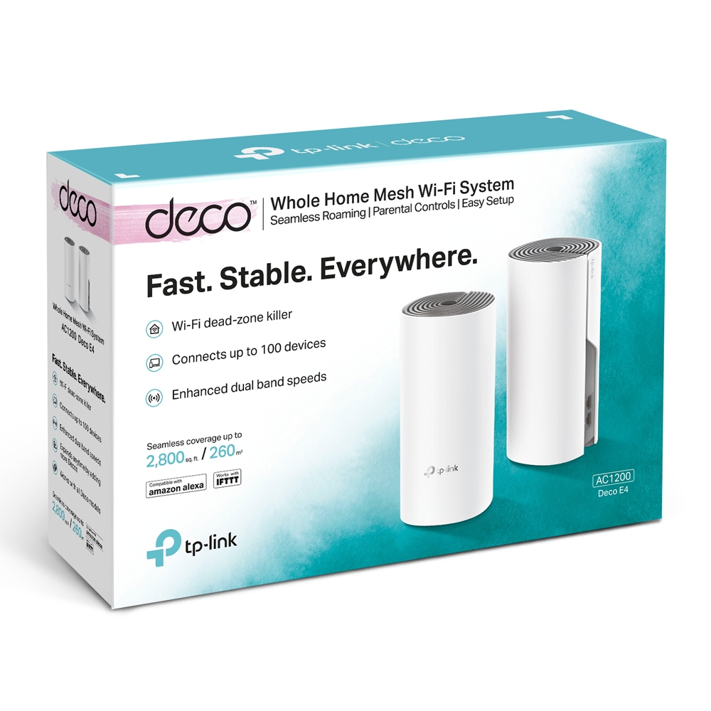 Безжична Mesh Wi-fi система TP-Link Deco E4 AC1200 (2-pack) - Image 5