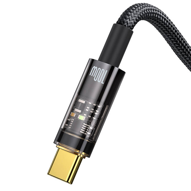 Кабел Baseus CATS000301 USB към USB Type C 100W 2м - черен - Image 3