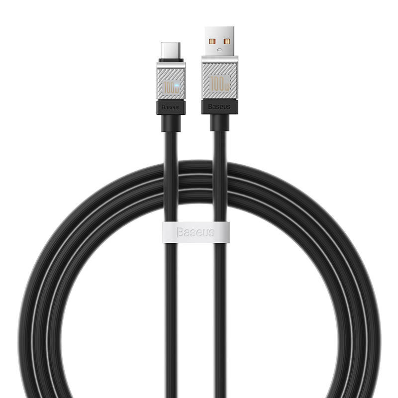 Кабел Baseus CoolPlay USB към USB-C 100W 1м CAKW000601 - черен - Image 2