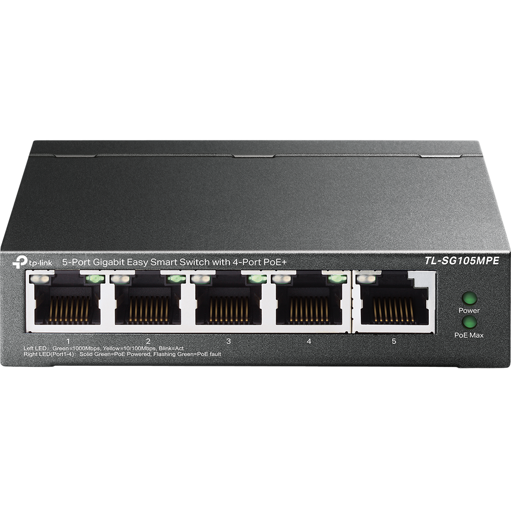 Комутатор TP-Link TL-SG105MPE 5-портов Gigabit Easy Smart Switch с 4 порта PoE+ - Image 2