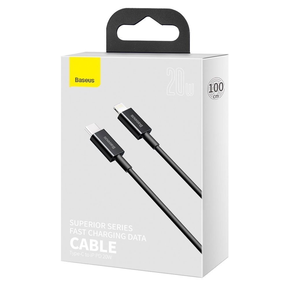 Кабел Baseus Superior USB Type C към Lightning 20W 1м CATLYS-A01 - черен - Image 5