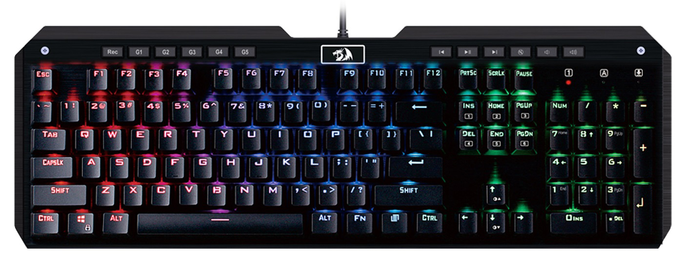 Клавиатура Redragon Indrah механична геймърска RGB K555-BK Blue Switches - Image 2