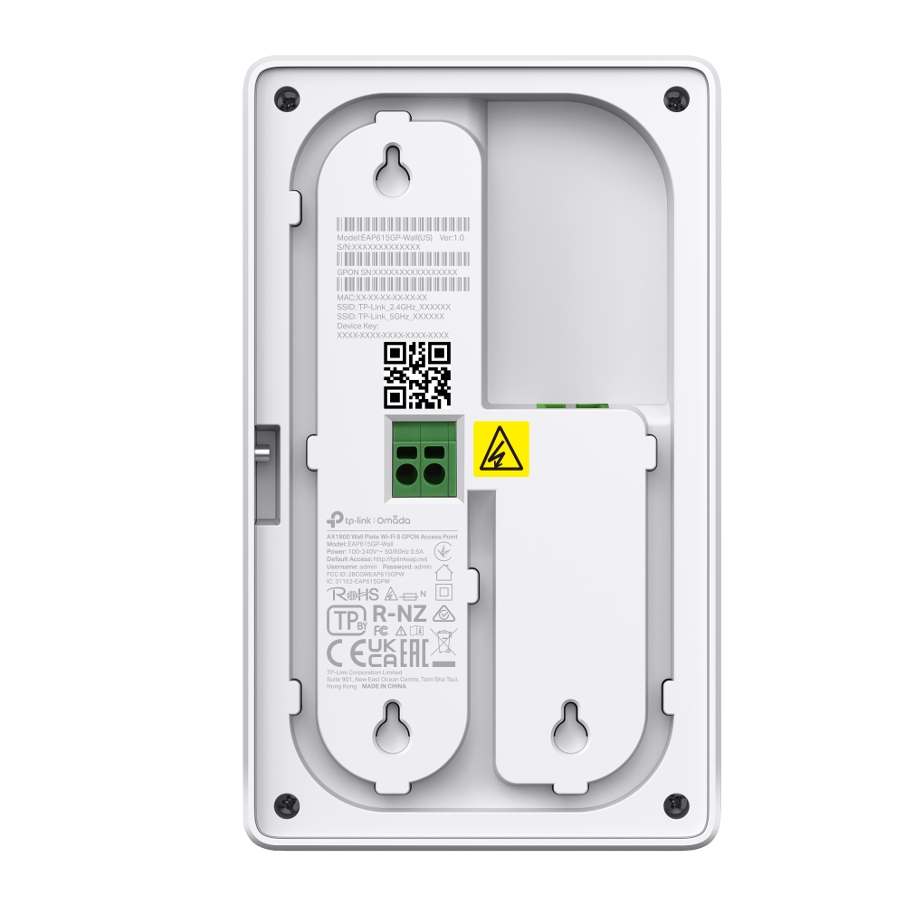 Безжична точка за достъп за стенен монтаж TP-Link Omada EAP615GP-Wall GPON WiFi 6 AX1800 - Image 5