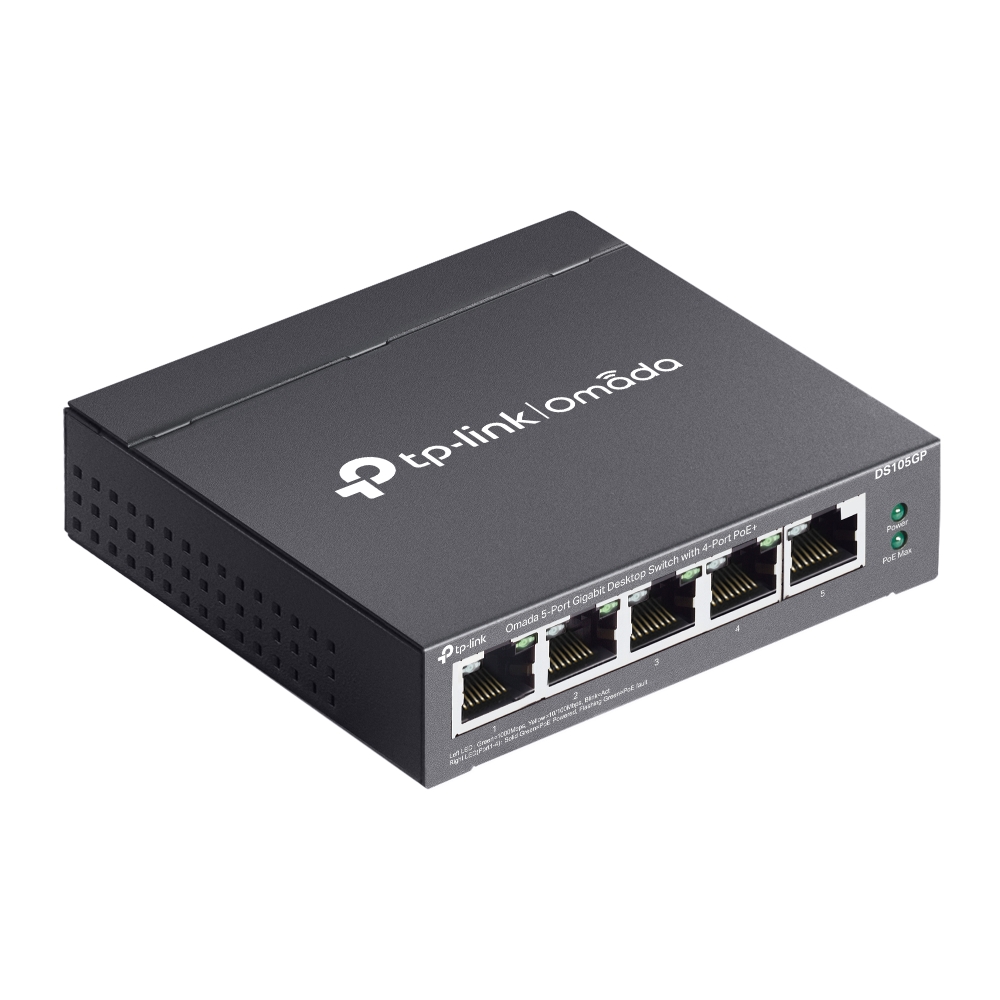 5-портов гигабитов неуправляем настолен комутатор TP-Link DS105GP с 4-порта PoE+ - Image 4