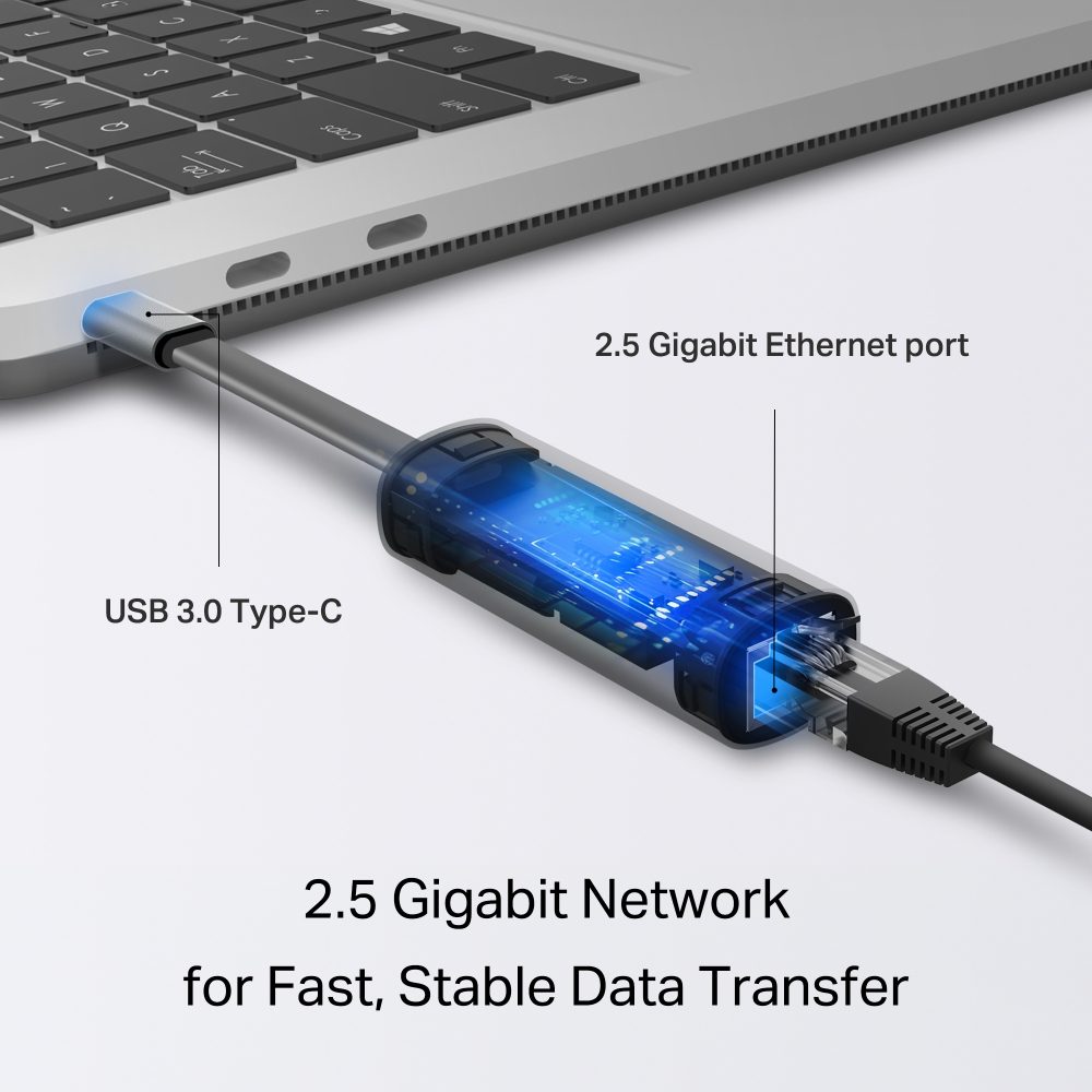 Мрежов адаптер TP-Link USB Type-C към 2.5 Gigabit Ethernet UE302C - Image 4