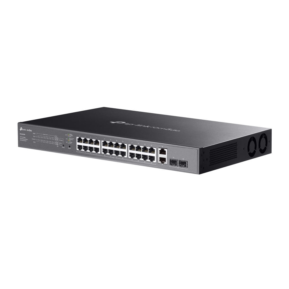 28-портов комутатор TP-Link Omada ES228GMP Gigabit Easy Managed Switch с 24 PoE+ порта - Image 3