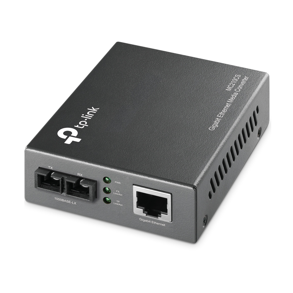 Гигабитов еднорежимен медиен конвертор TP-Link Omada MC210CS v6.20