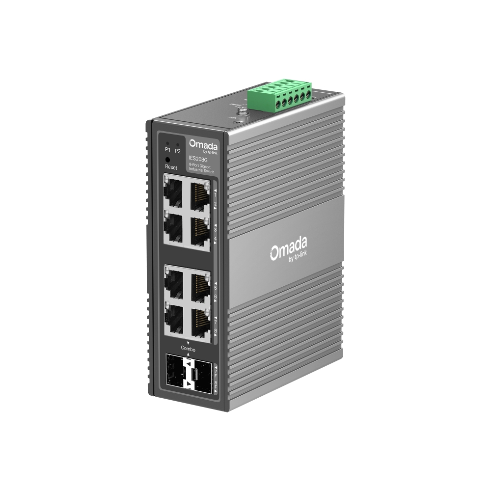 8-портов гигабитов индустриален лесно управляем комутатор TP-Link Omada IES208G - Image 2