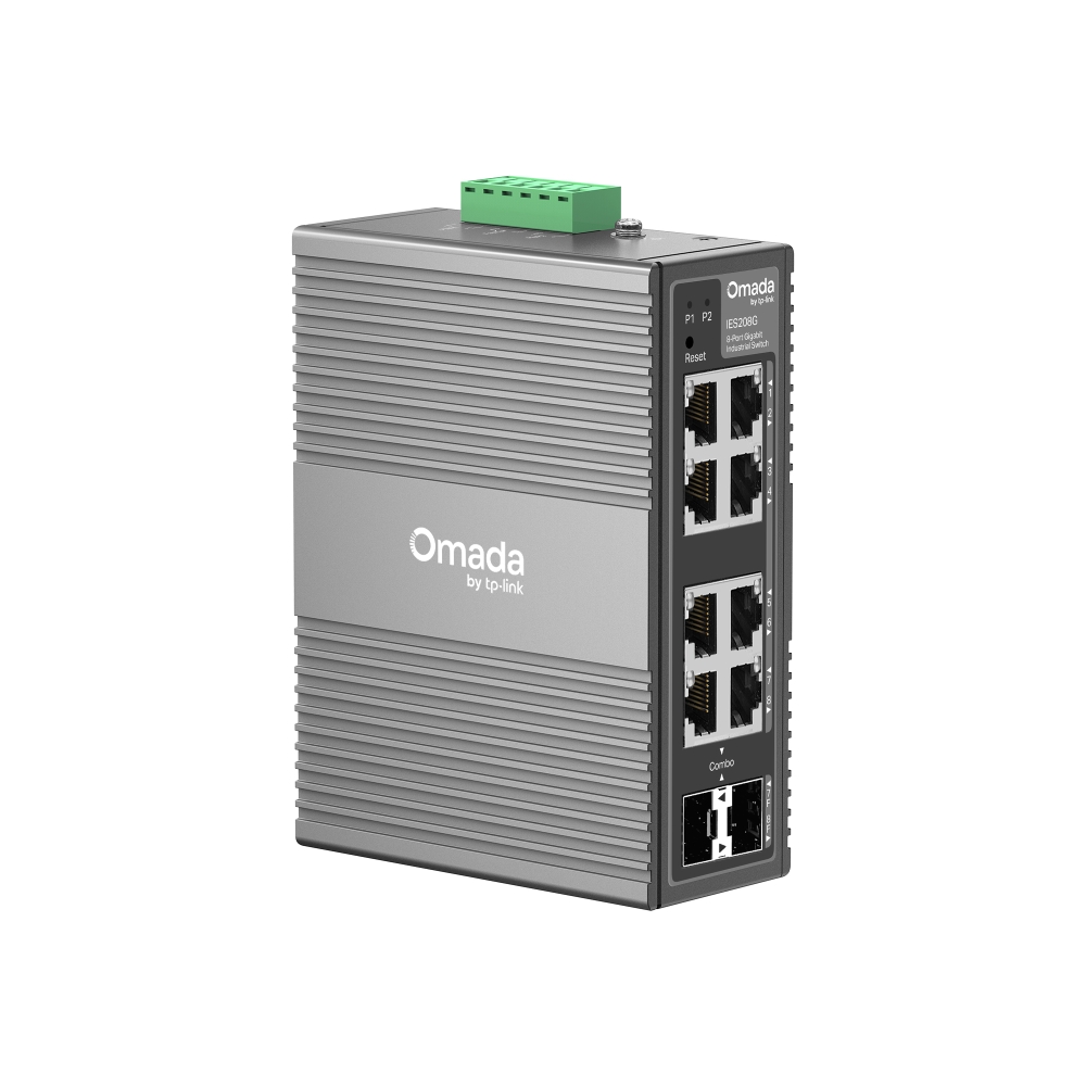 8-портов гигабитов индустриален лесно управляем комутатор TP-Link Omada IES208G
