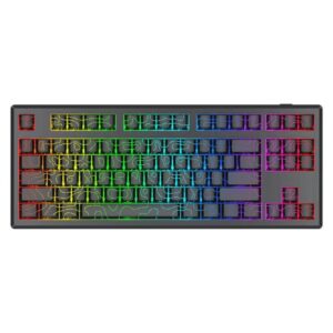 Bluetooth и безжична механична геймърска клавиатура Redragon Uranus 87 Pro K737B-RGB-PRO, RGB осветление - черна