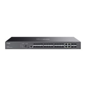 24-портов SFP Stackable Lite L3 управляван комутатор TP-Link Omada Campus SG5428XF с 4× 10G порта