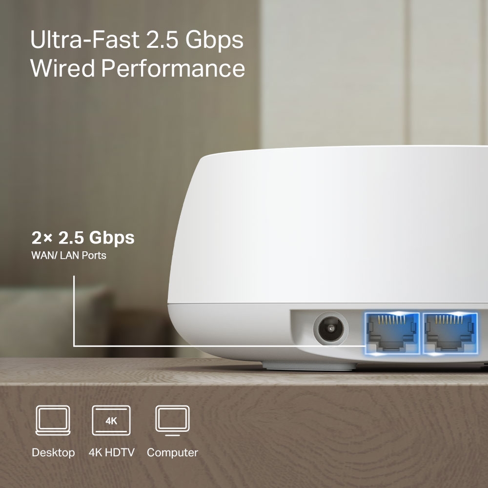 Цялостна домашна Mesh WiFi 7 система TP-Link Deco BE25(1-pack) BE3600 - Image 5