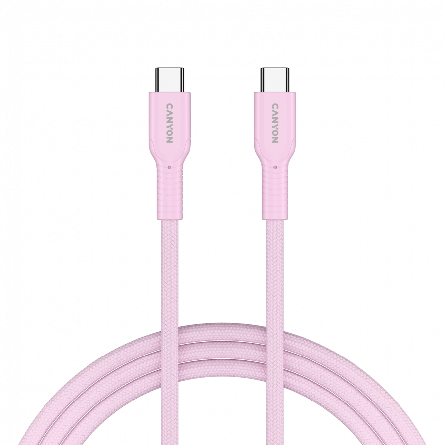 CANYON cable OnWire 60CL C-C 60W COLOR Braided 1m Pink - Image 4