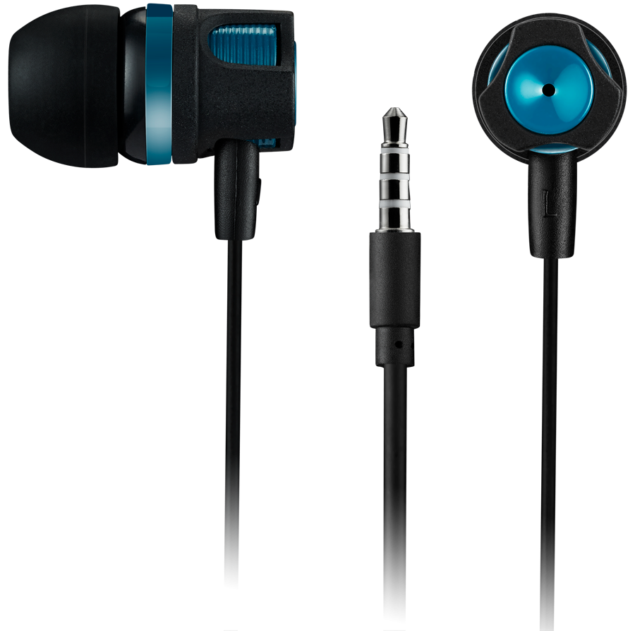 CANYON Stereo earphones with microphone, 1.2M, green - Image 2