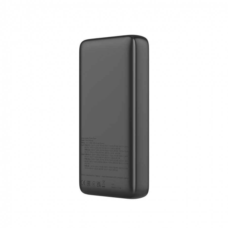 CANYON Power Bank PB-240, 25000mAh PD140W display power bank,Size160.0x82x27 mm Weight 508+-10g, Dark Grey - Image 5