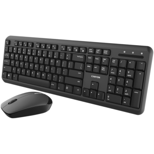 CANYON SET-W20 EN/BG Keyboard+Mouse Velvet Wireless Black