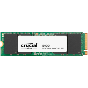 Crucial E100 2TB SSD PCIe 4.0 Gen4 M.2 2280 NVMe, Read/Write: 5000/3000 MB/s