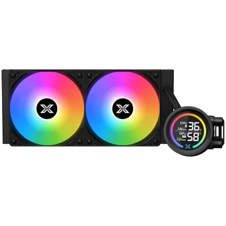 Xigmatek LK Pro 240 Digital (BK AIO,Digital LCD Pump & 240mm PWM Fan,Mini ARGB Controller,Intel & AMD & 20xx)