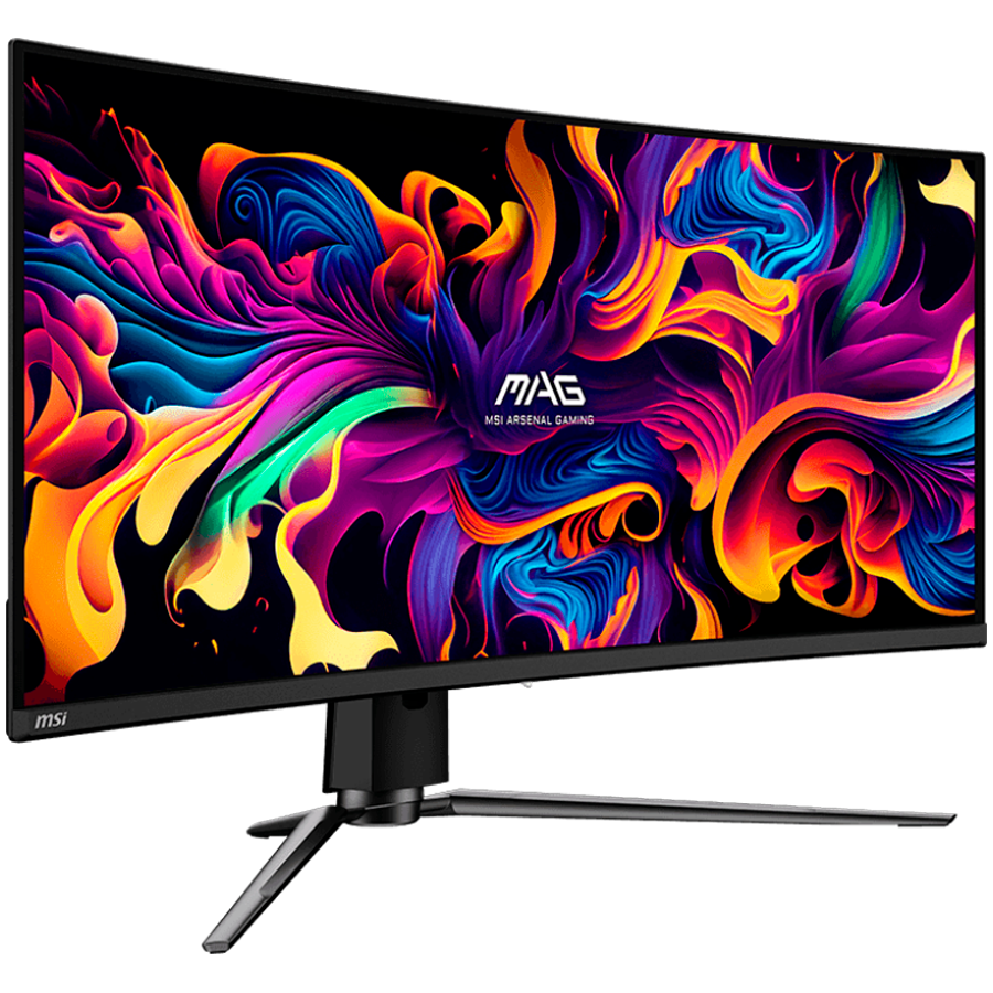 MSI MAG 341CQP QD-OLED Curved Gaming Monitor, 34" 175Hz, UWQHD (3440x1440) 21:9, QD-OLED, 1800R, 0.03ms, 250nits, 1500000:1, 178/178, AMD FreeSync Premium Pro, Adjustable Stand, 1x DP, 2x HDMI, 1x Type-C, 1x Headphone out, USB Hub, 3Y - Image 2