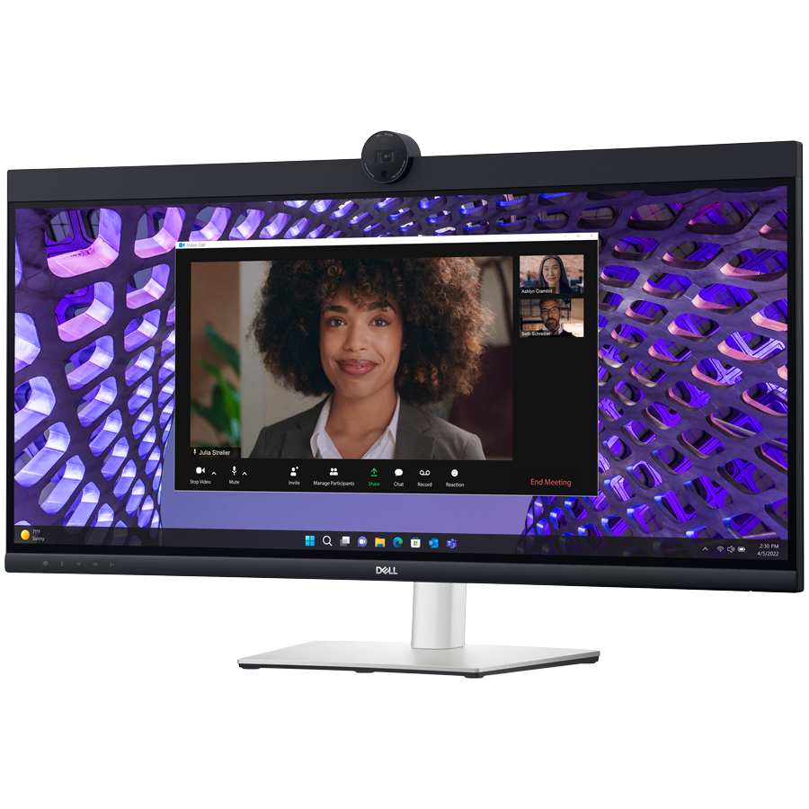 Monitor LED Dell P3424WEB Curved Video Conferencing 34", 3440x1440 WQHD, IPS Antiglare, 21:9, 1000:1, 300 cd/m2, 8ms/5ms, 178/178, DP, HDMI, 2xUSB-C (DP/PD), USB-B, 2xUSB 3.2, RJ-45, 2x5W Speakers, Cam, Mic, Tilt, Swivel, Height Adjust, 3Y - Image 2