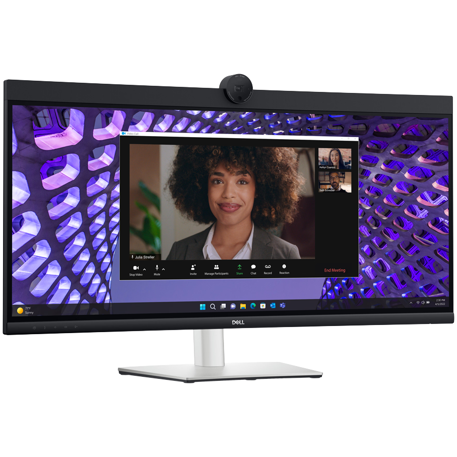 Monitor LED Dell P3424WEB Curved Video Conferencing 34", 3440x1440 WQHD, IPS Antiglare, 21:9, 1000:1, 300 cd/m2, 8ms/5ms, 178/178, DP, HDMI, 2xUSB-C (DP/PD), USB-B, 2xUSB 3.2, RJ-45, 2x5W Speakers, Cam, Mic, Tilt, Swivel, Height Adjust, 3Y - Image 3