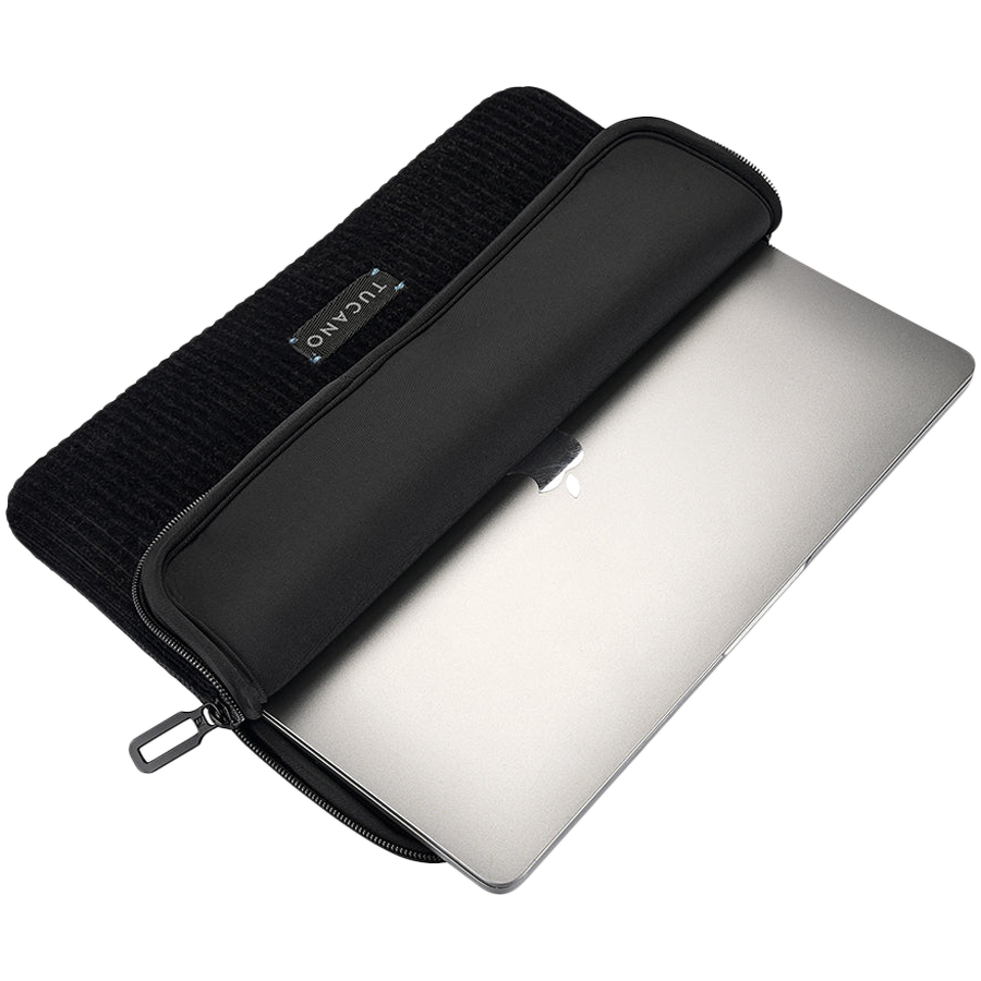 TUCANO VELLUTO2 13'' SLEEVES FOR MacBook Air 13/ MacBook Pro 13/ Laptop 12, Black - Image 4