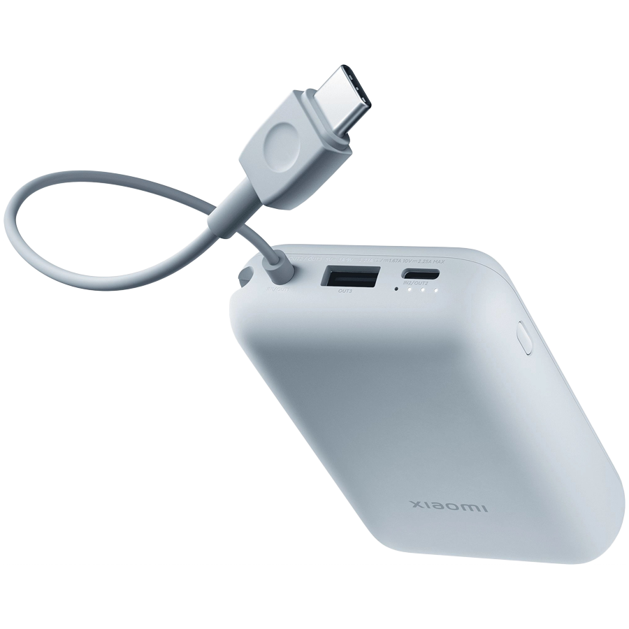 Xiaomi Power Bank 10000mAh (Integrated Cable) Ice Blue GL - Image 4