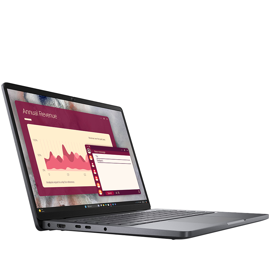 Dell Pro 14 (PC14250), Intel Core 5 120U(10C, 12T, 12MB, up to 5.0GHz), 14.0" FHD+(1920x1200) Non-Touch, 16GB(1x16GB) DDR5, 512GB M.2 SSD, Integrated Graphics, WiFi+BT, IR Cam+Mic, BG Backlit KBD, FPR, Ubuntu, 3Y ProSupport - Image 2