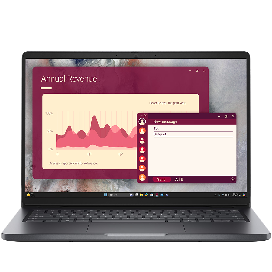 Dell Pro 14 (PC14250), Intel Core 5 120U(10C, 12T, 12MB, up to 5.0GHz), 14.0" FHD+(1920x1200) Non-Touch, 16GB(1x16GB) DDR5, 512GB M.2 SSD, Integrated Graphics, WiFi+BT, IR Cam+Mic, BG Backlit KBD, FPR, Ubuntu, 3Y ProSupport