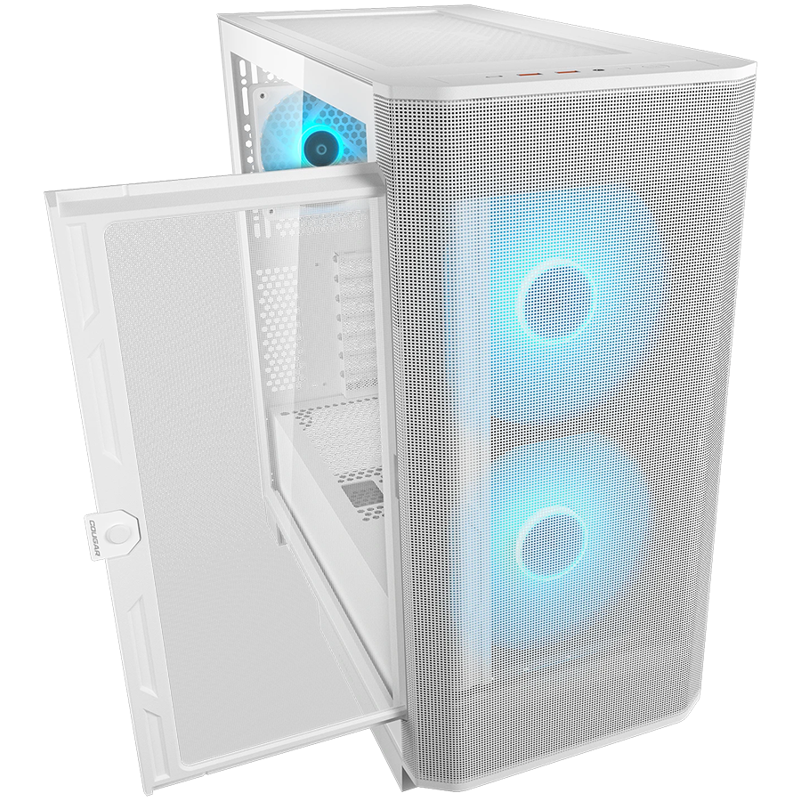 COUGAR AIRFACE FLO RGB PC Case, Mid Tower, White - Image 4
